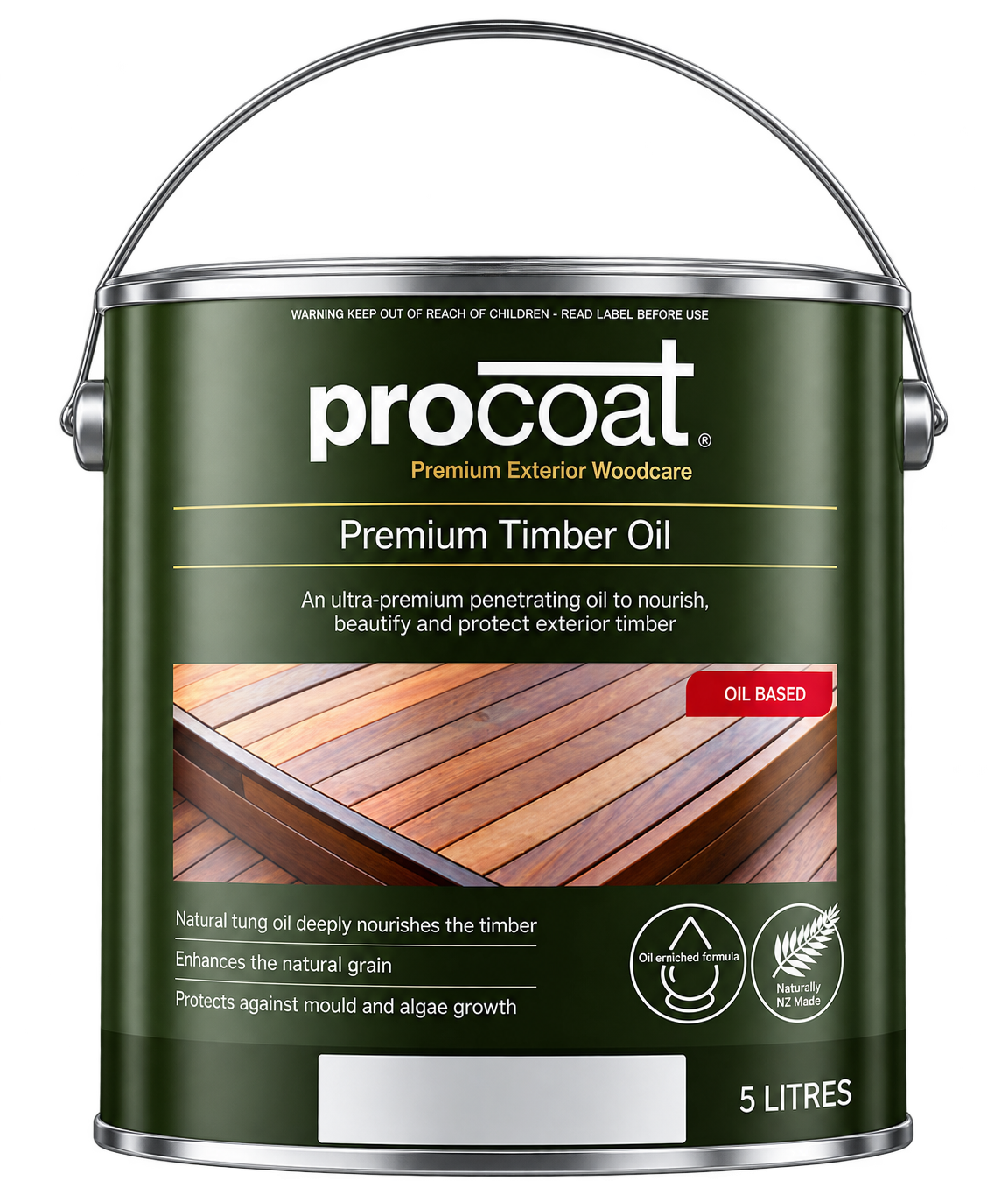 Procoat Premium Timber Oil, 5 litre tin